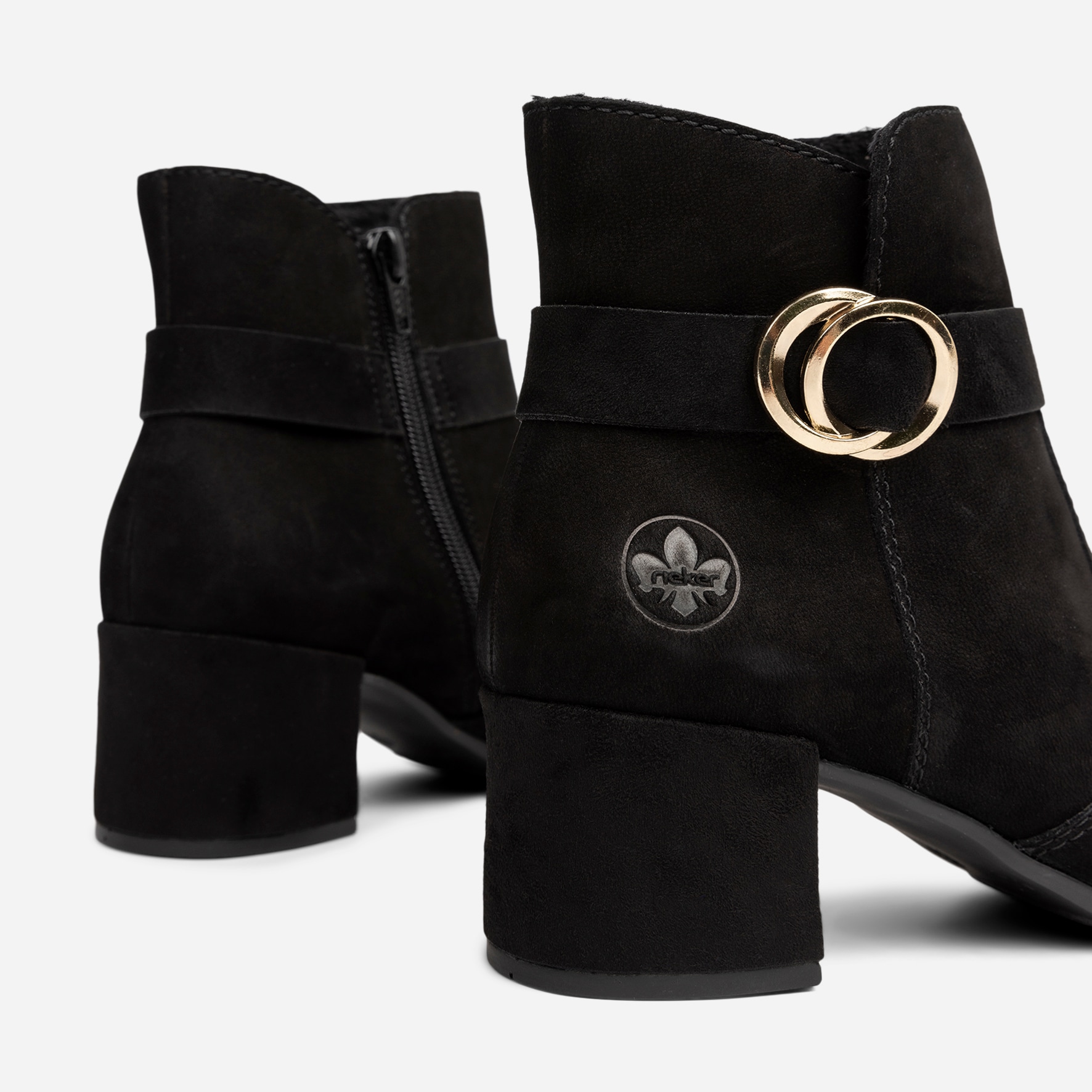 RIEKER, Boots med glidelås Sort