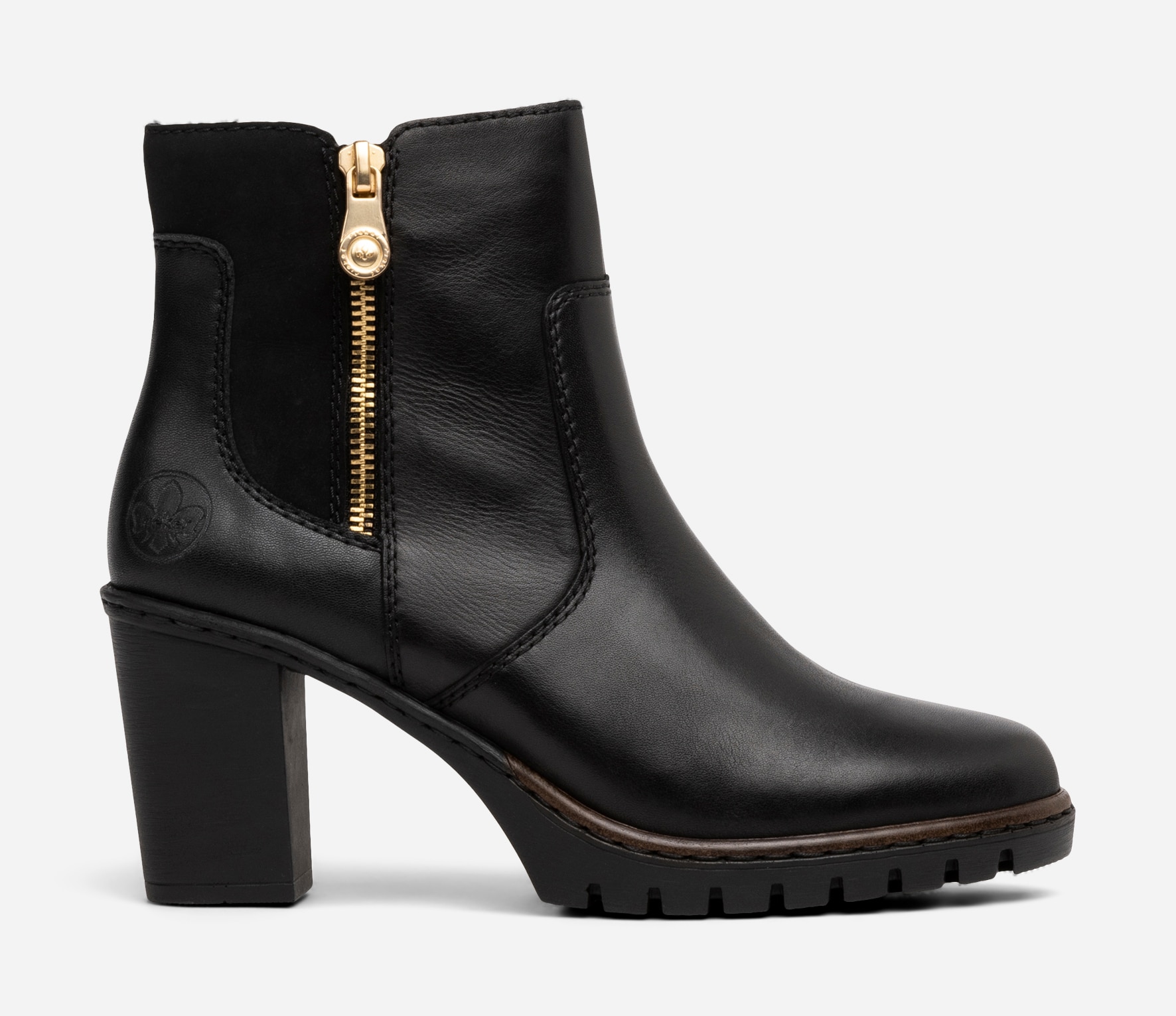 RIEKER, Boots med glidelås Sort
