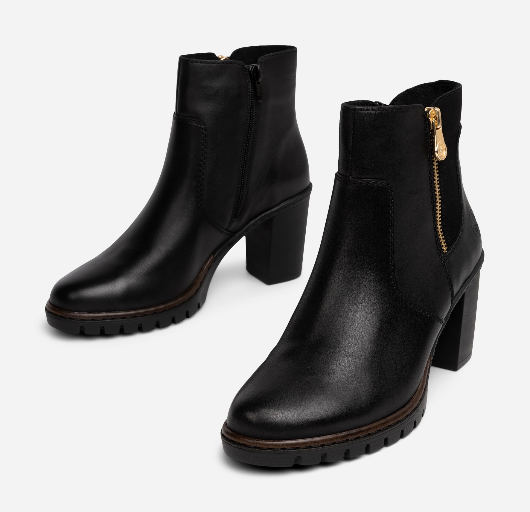 RIEKER, Boots med glidelås Sort