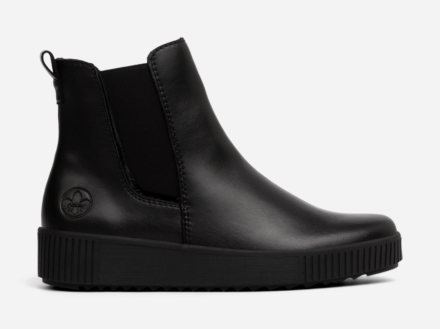 RIEKER, Boots med stretch Sort