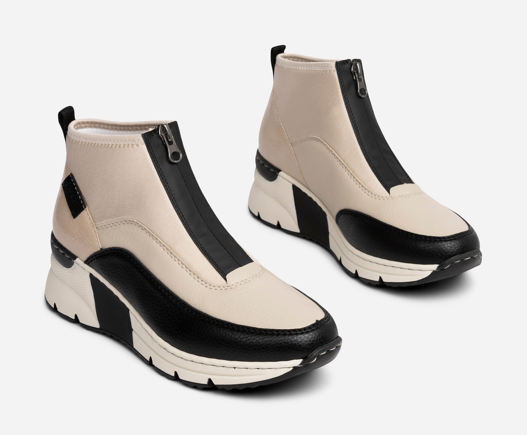 RIEKER, Høye sneakers Beige