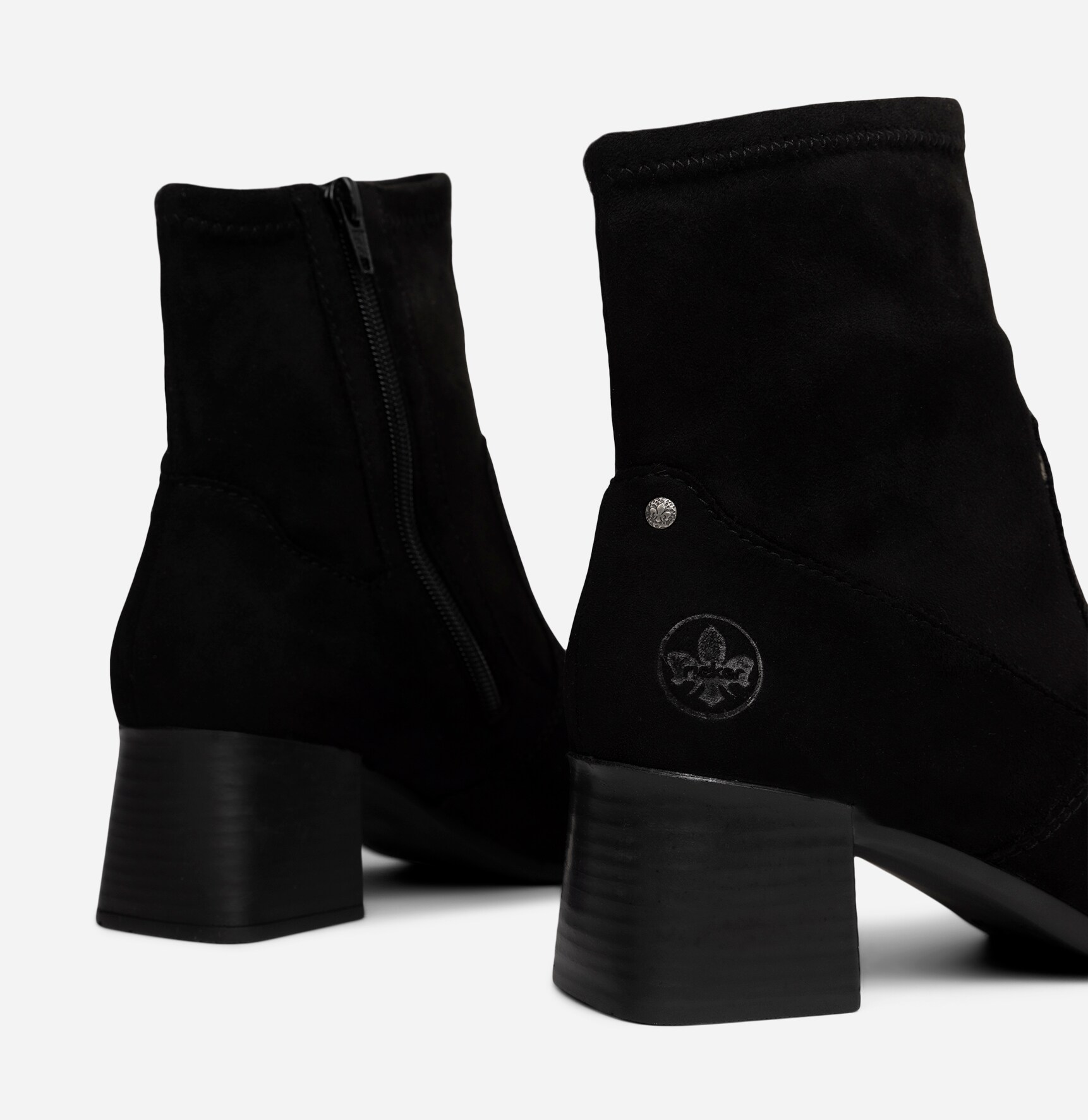 RIEKER, Boots med stretch Sort