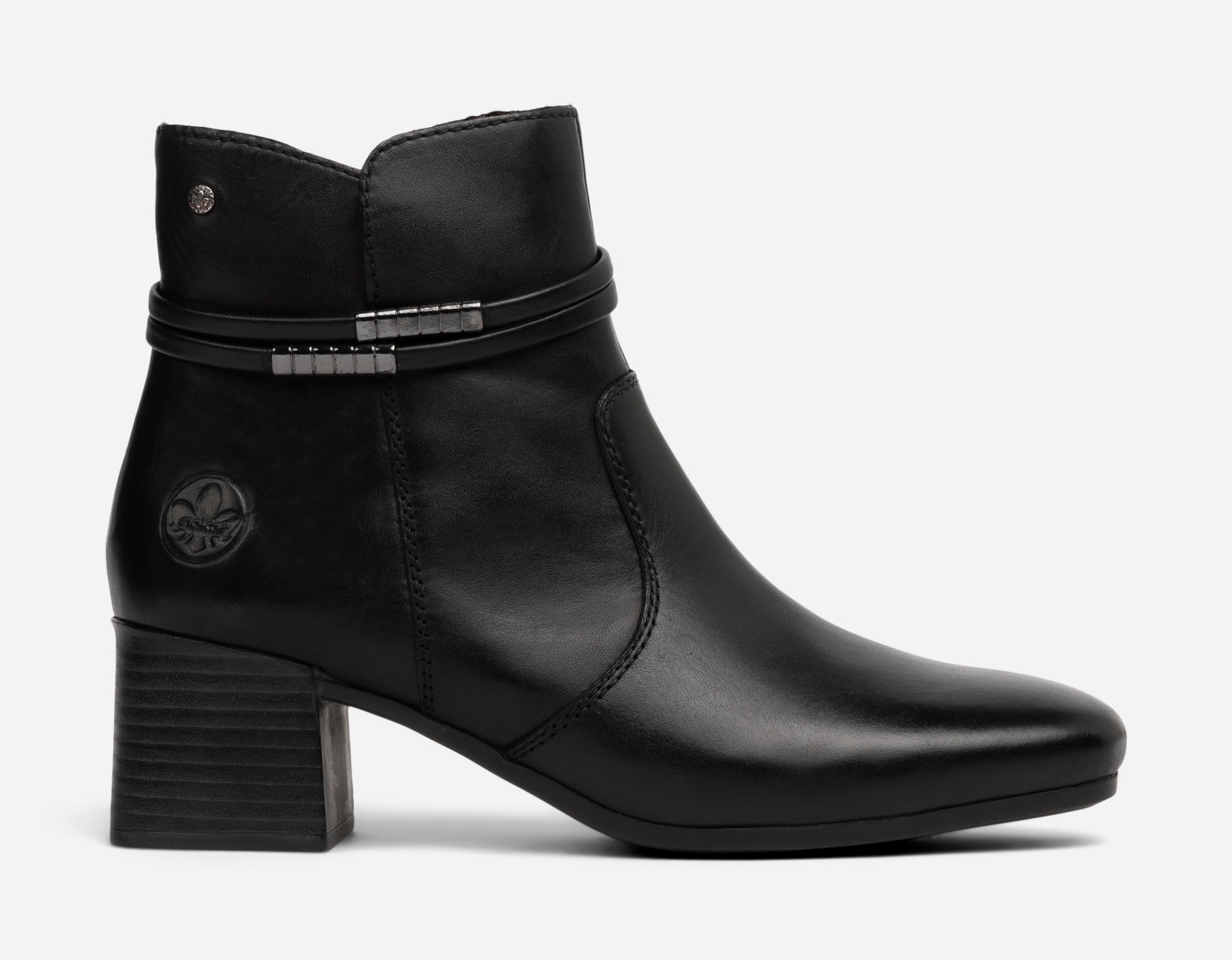 RIEKER, Boots med glidelås Sort