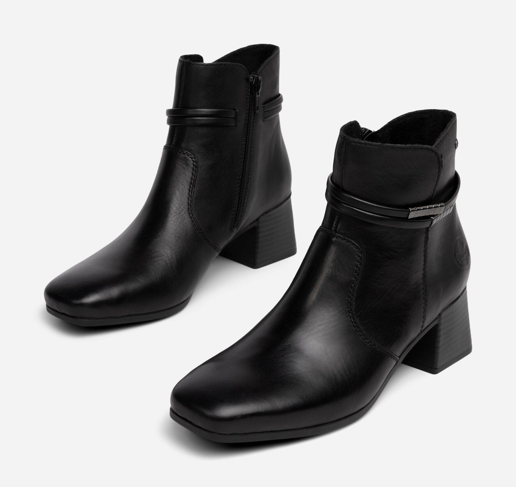 RIEKER, Boots med glidelås Sort