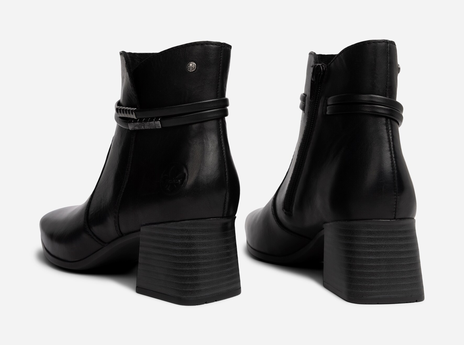 RIEKER, Boots med glidelås Sort