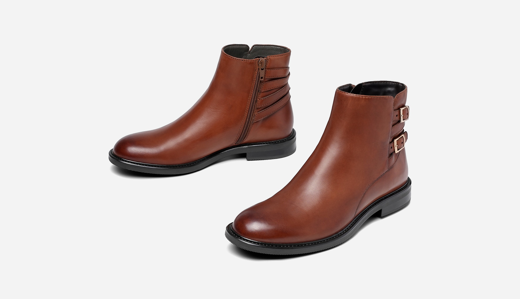 PACE, Boots med spenne Brun