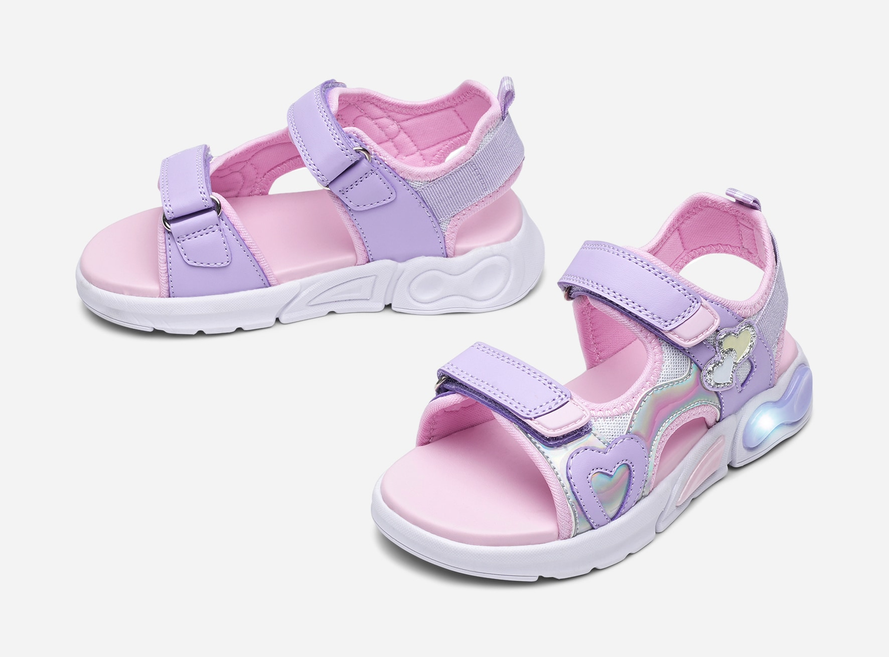 DINSKO, Blinkende sandal Lilla