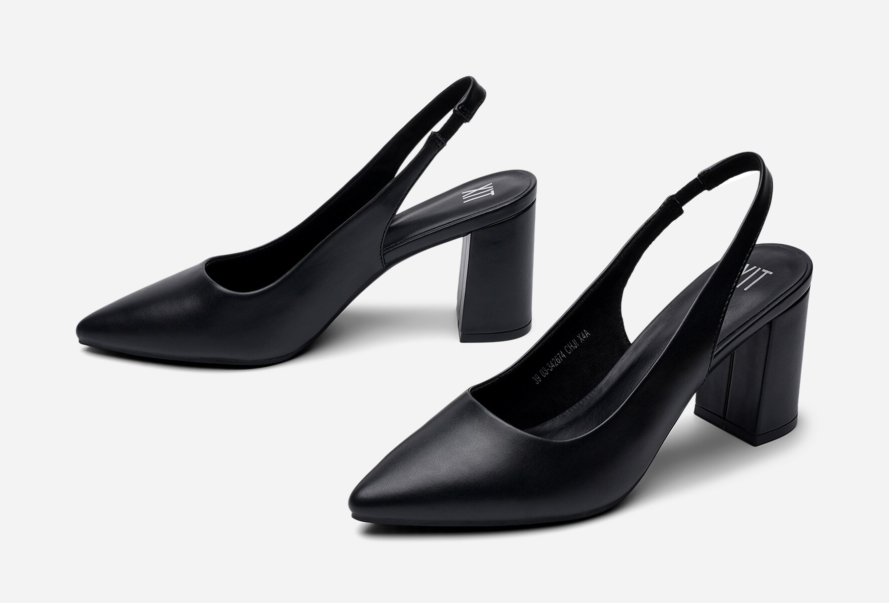 XIT, Pumps med slingback Sort