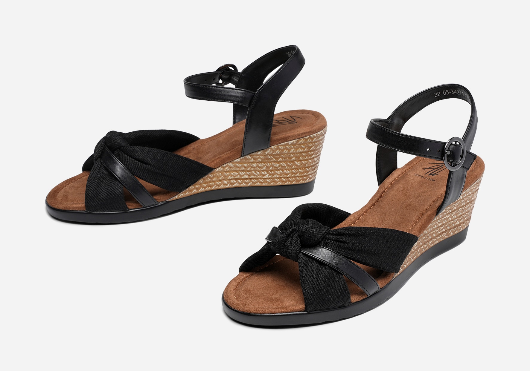 SO ALL, Sandalett med reimer Sort