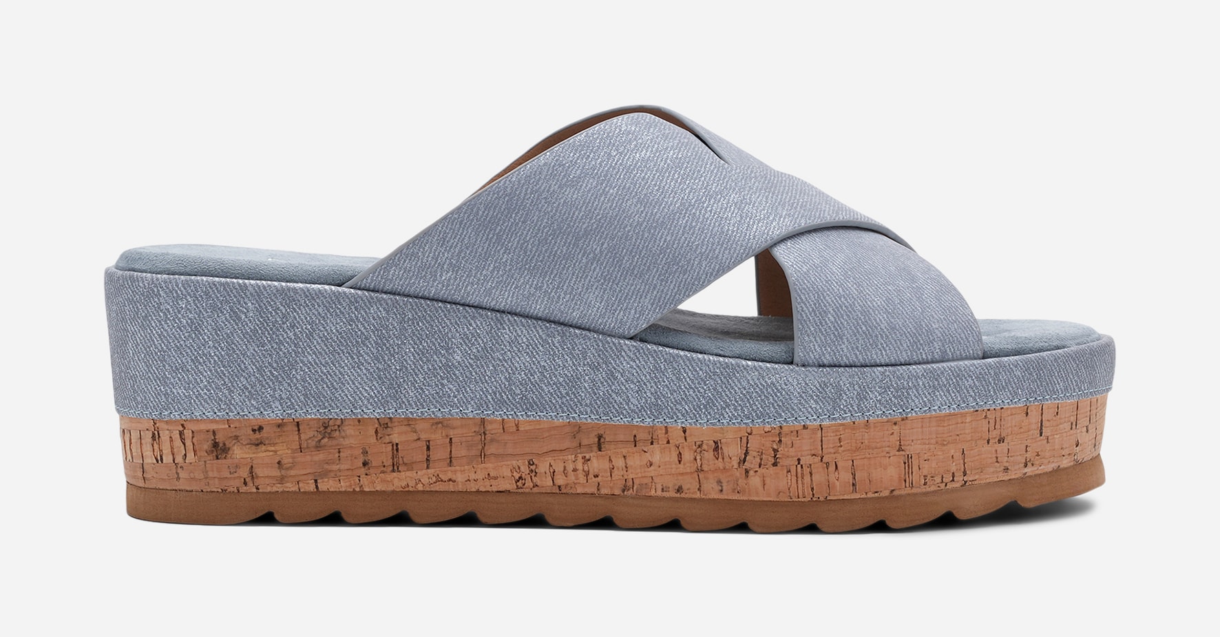 SO ALL, Sandalett med platåsåle Blå