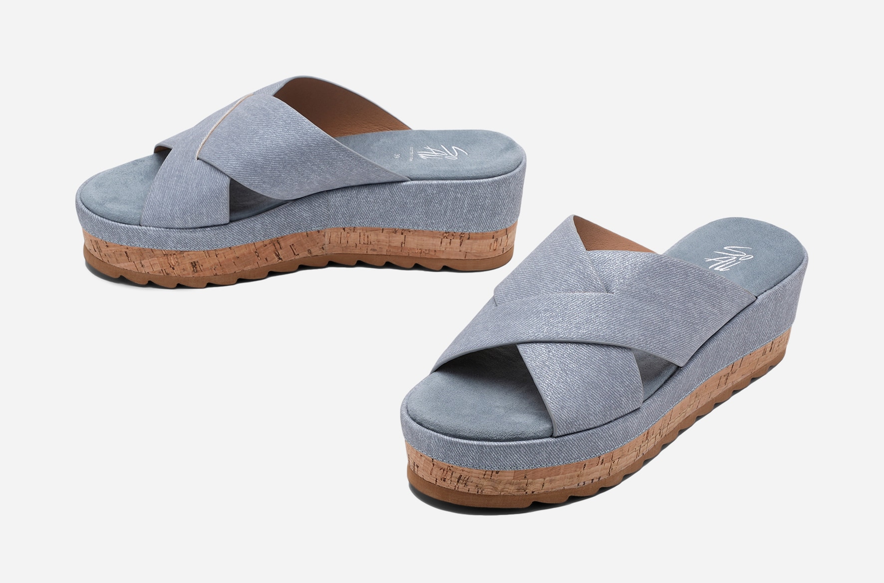 SO ALL, Sandalett med platåsåle Blå