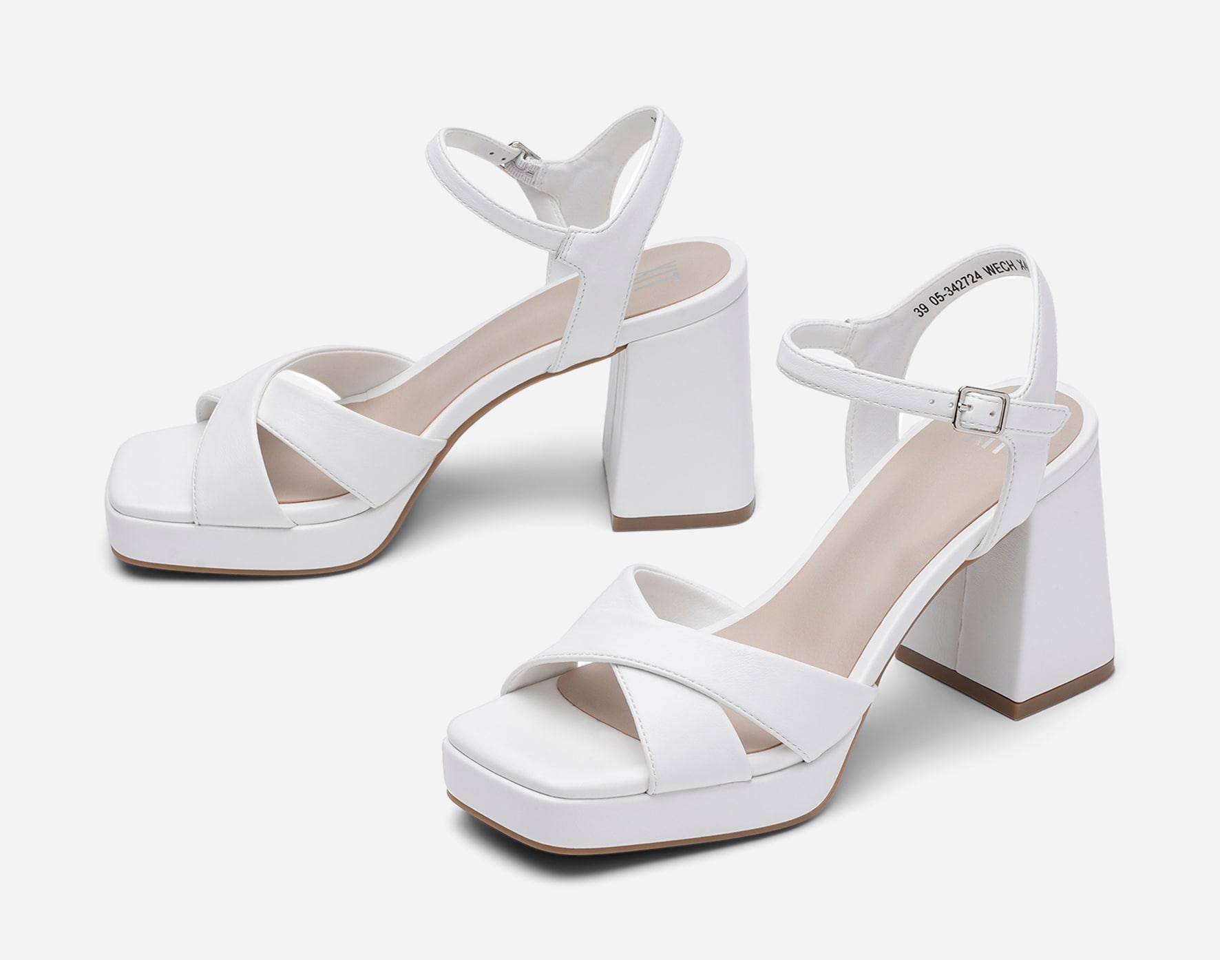 XIT, Sandalett med platåsåle Hvit
