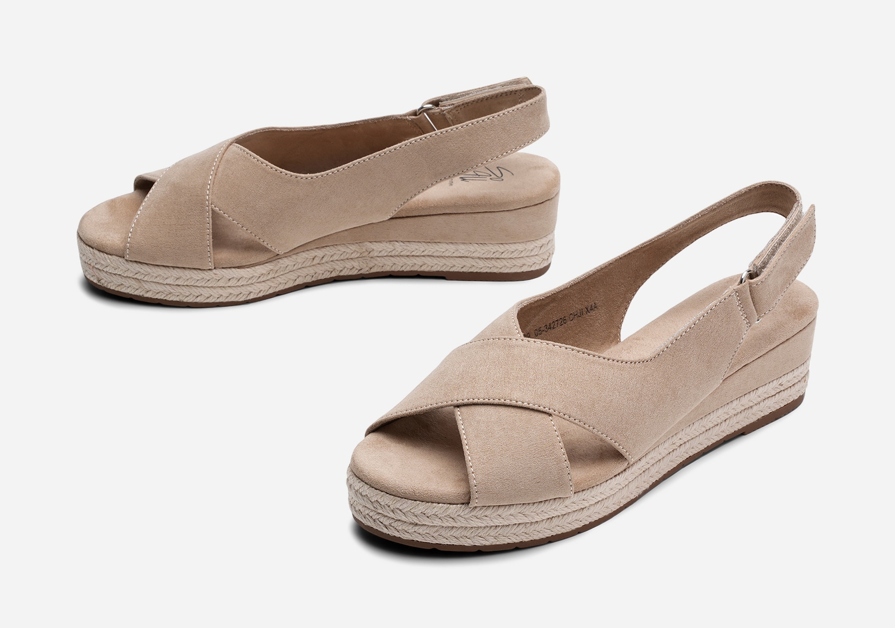 SO ALL, Sandalett med repsåle Beige