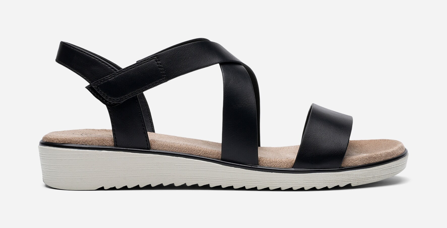 SO ALL, Sandal med reimer Sort