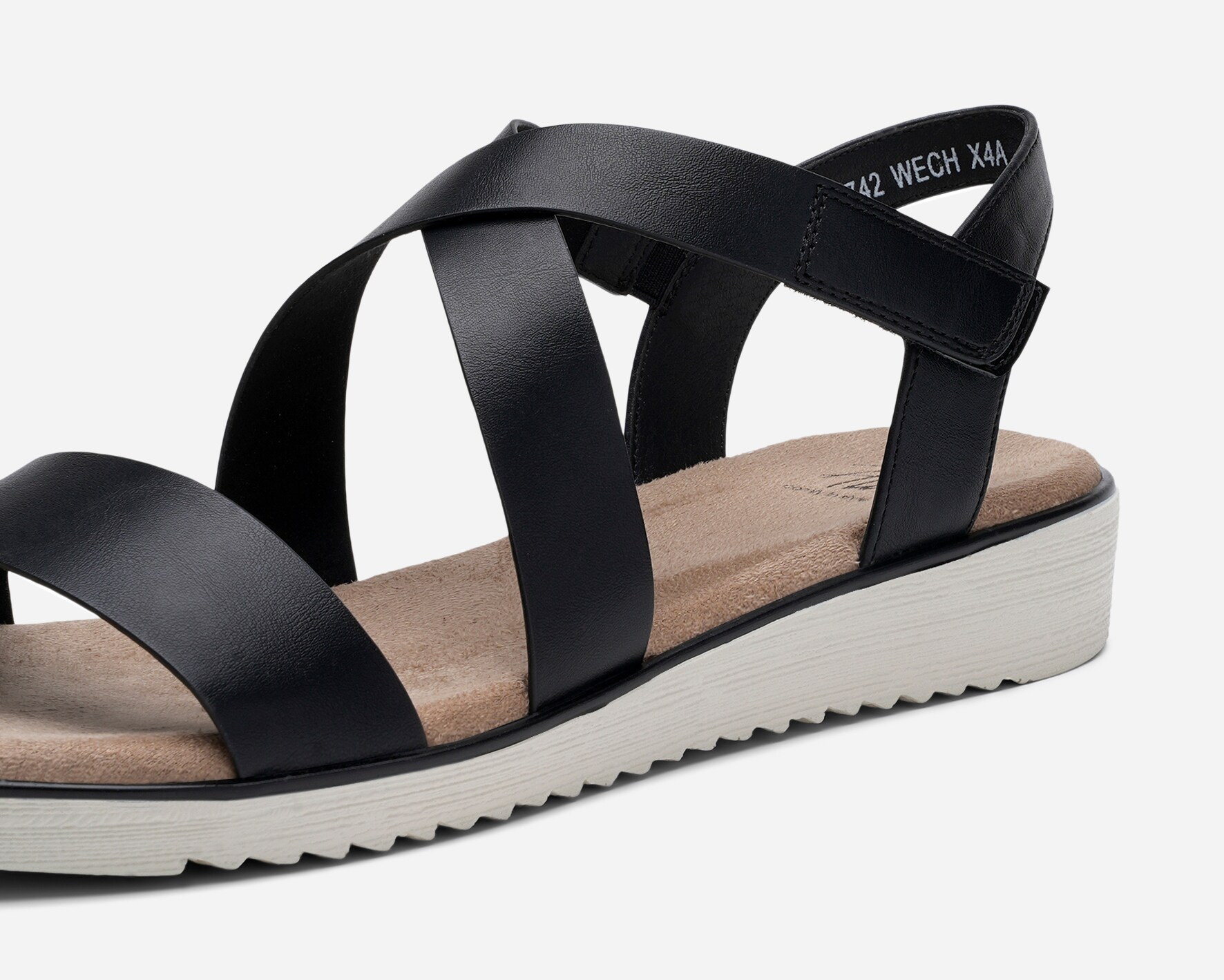 SO ALL, Sandal med reimer Sort