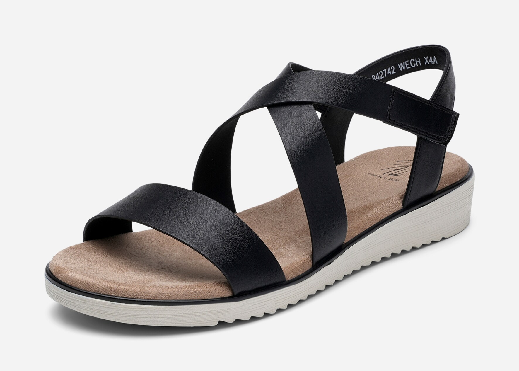 SO ALL, Sandal med reimer Sort