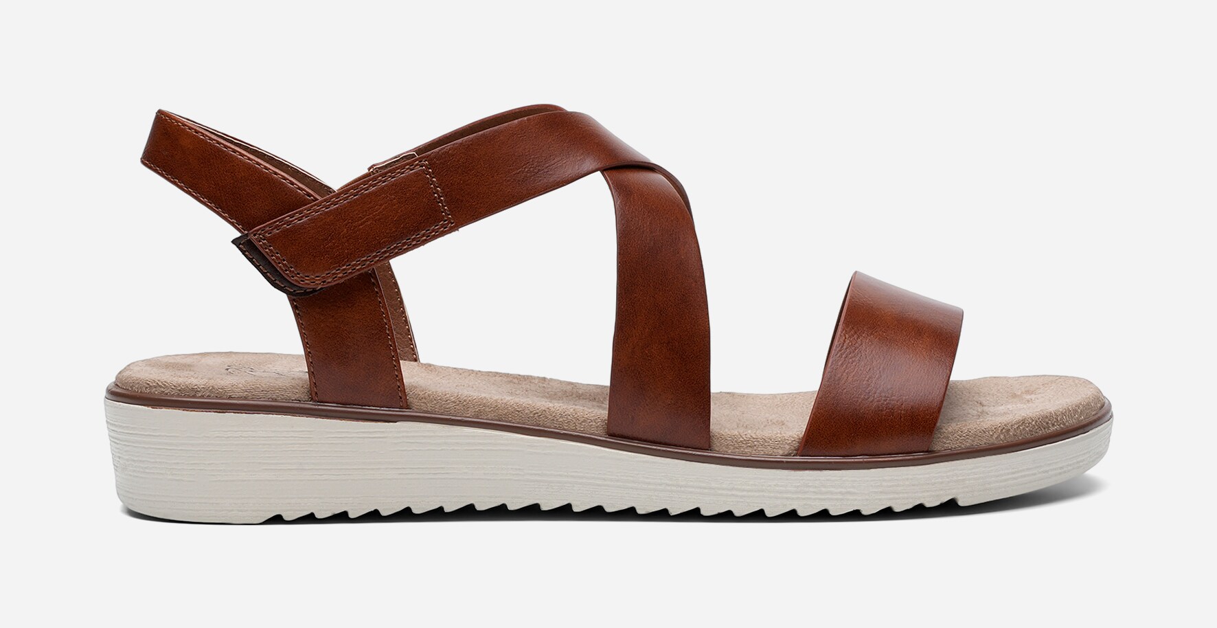 SO ALL, Sandal med reimer Brun