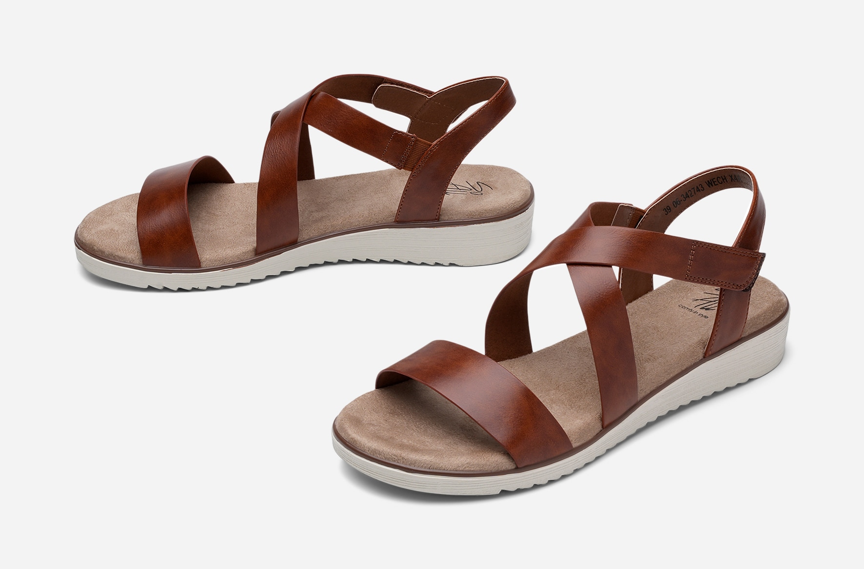 SO ALL, Sandal med reimer Brun