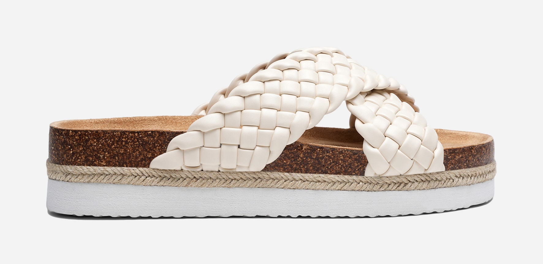 SO ALL, Sandal med platåsåle Beige