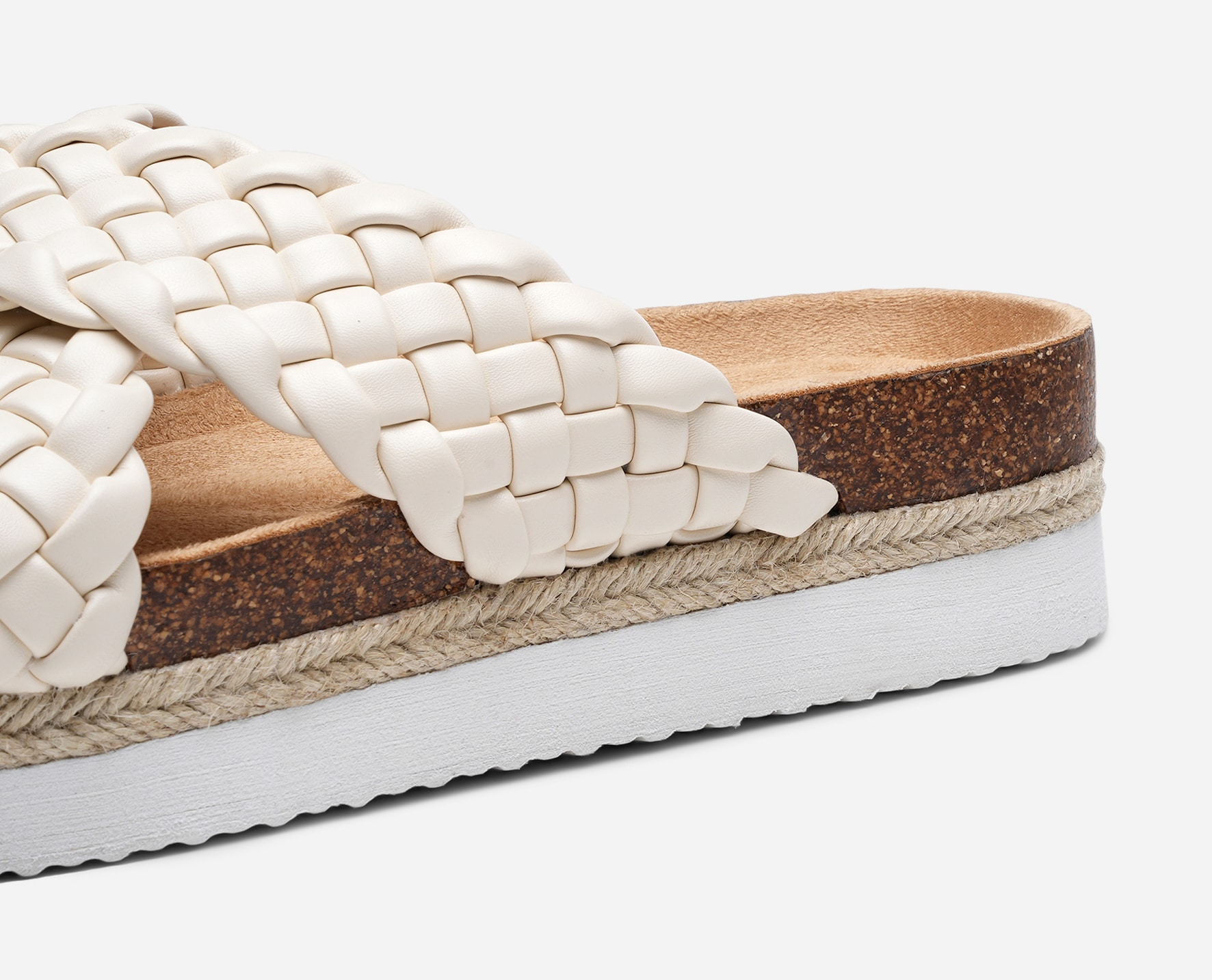 SO ALL, Sandal med platåsåle Beige