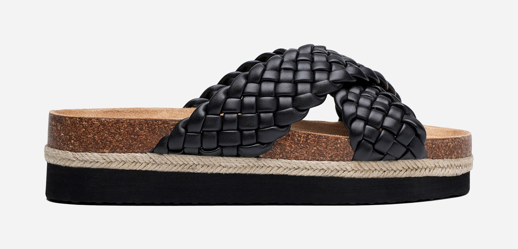 SO ALL, Sandal med platåsåle Sort