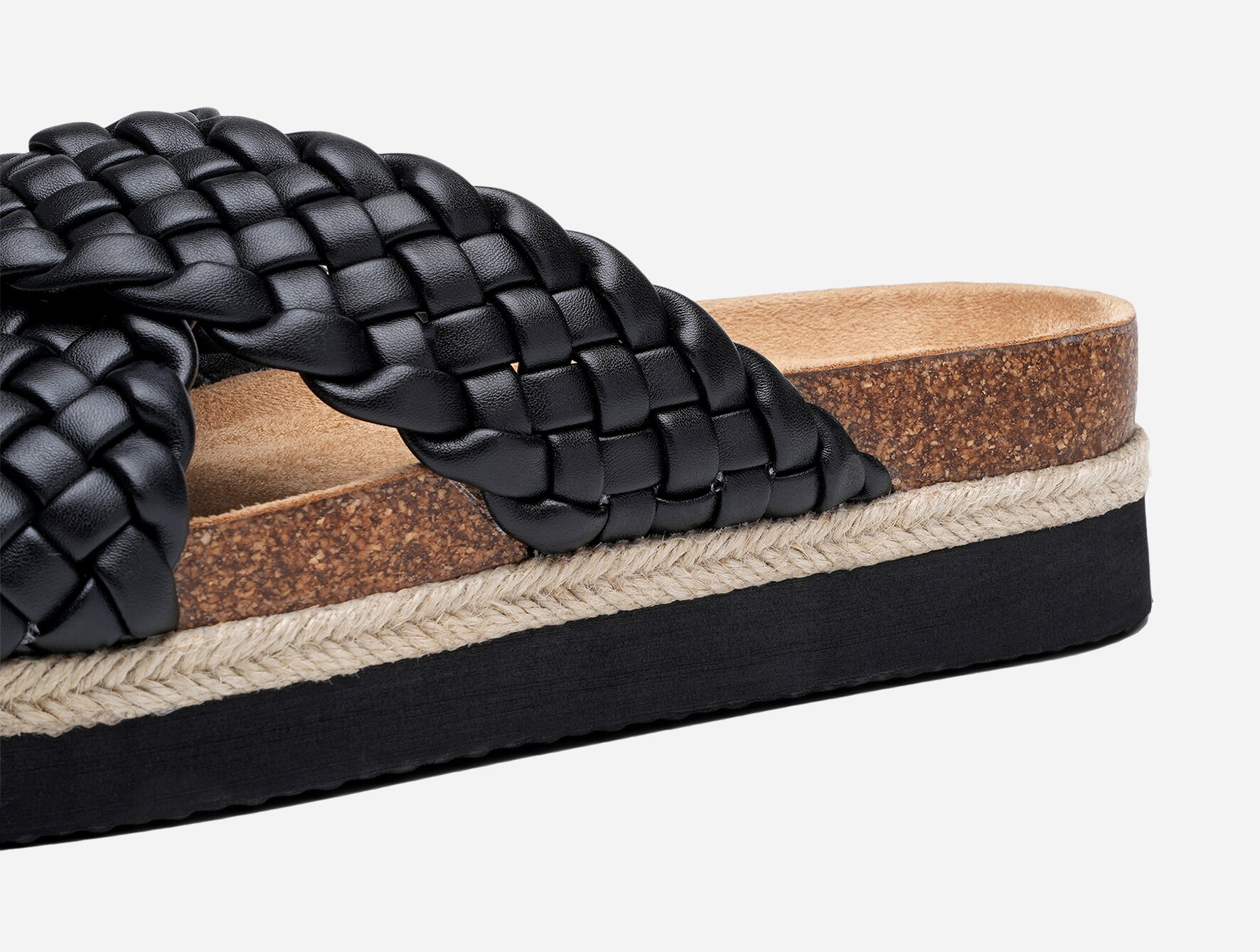 SO ALL, Sandal med platåsåle Sort