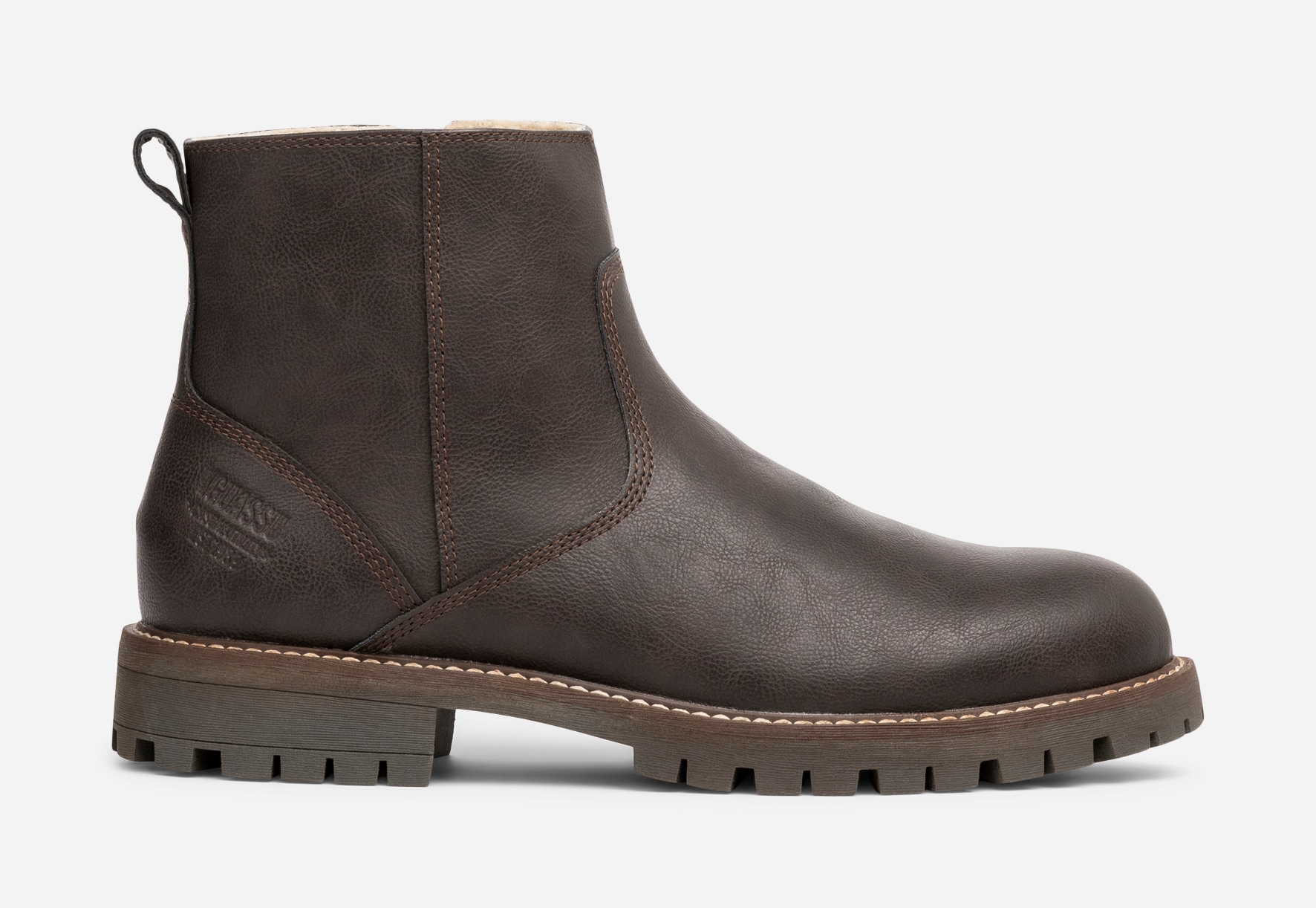IGUASSU, Varmforet boots med glidelås Brun