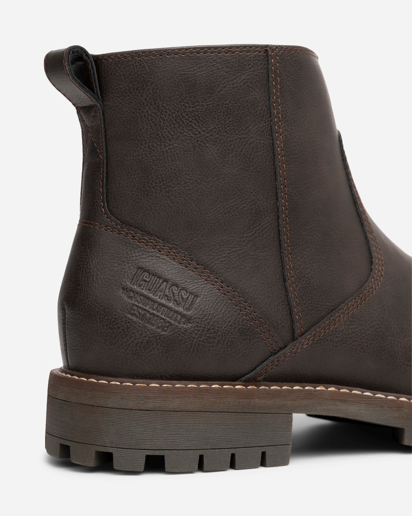 IGUASSU, Varmforet boots med glidelås Brun