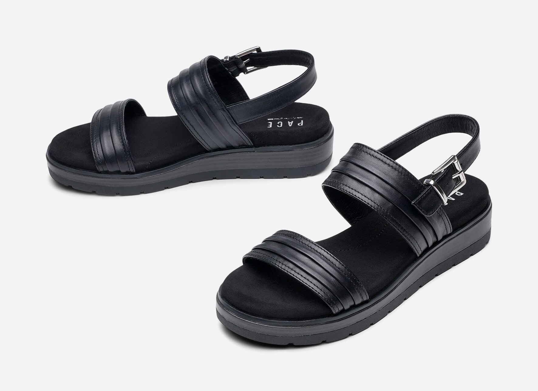 PACE, Sandal med reimer Sort