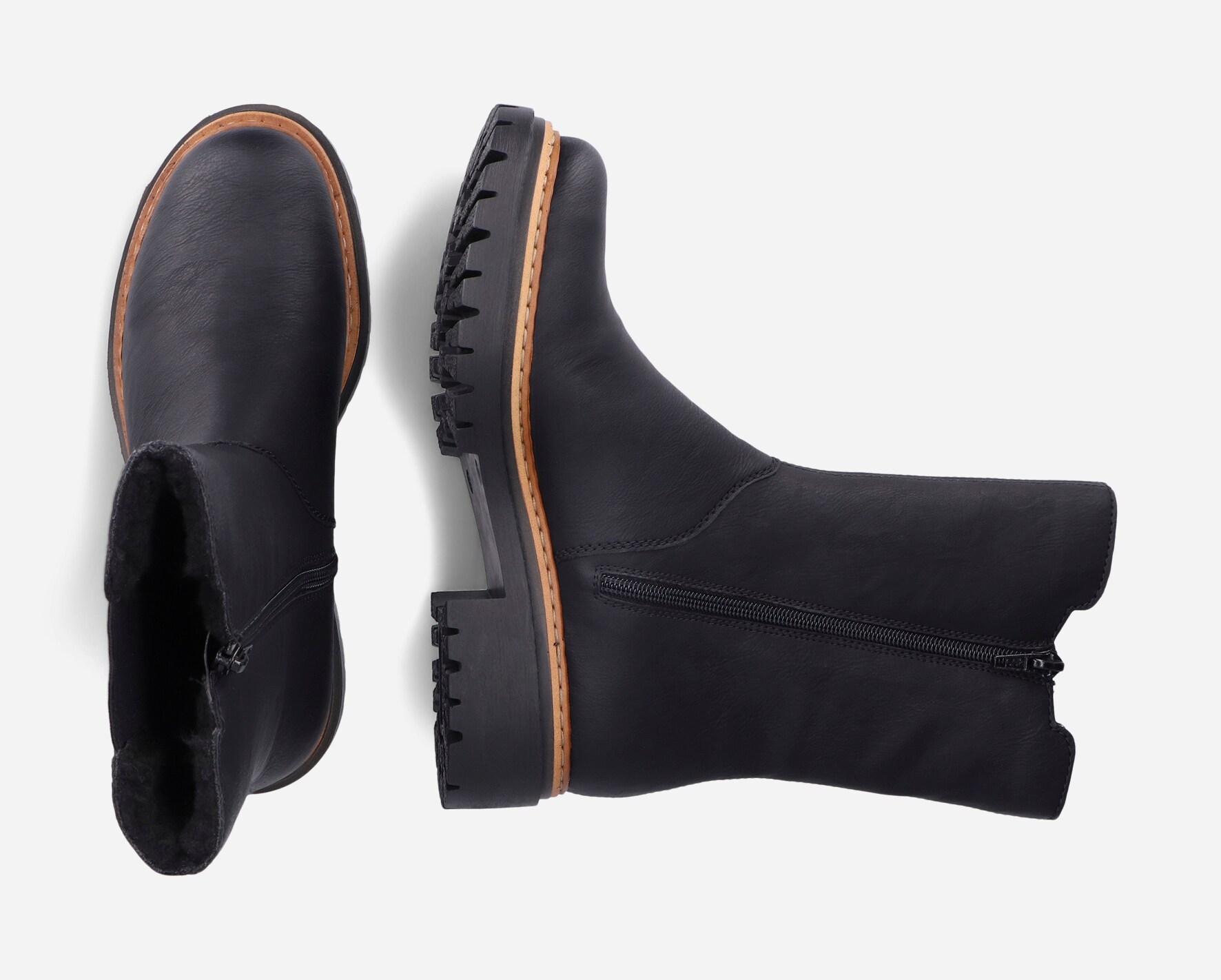 RIEKER, Varmforet boots Sort