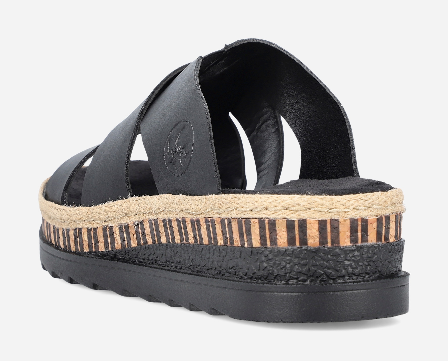 RIEKER, Sandalett med reimer Sort