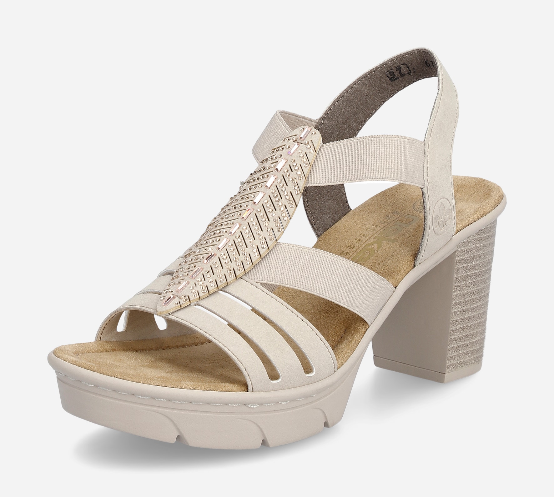 RIEKER, Sandalett med reimer Beige