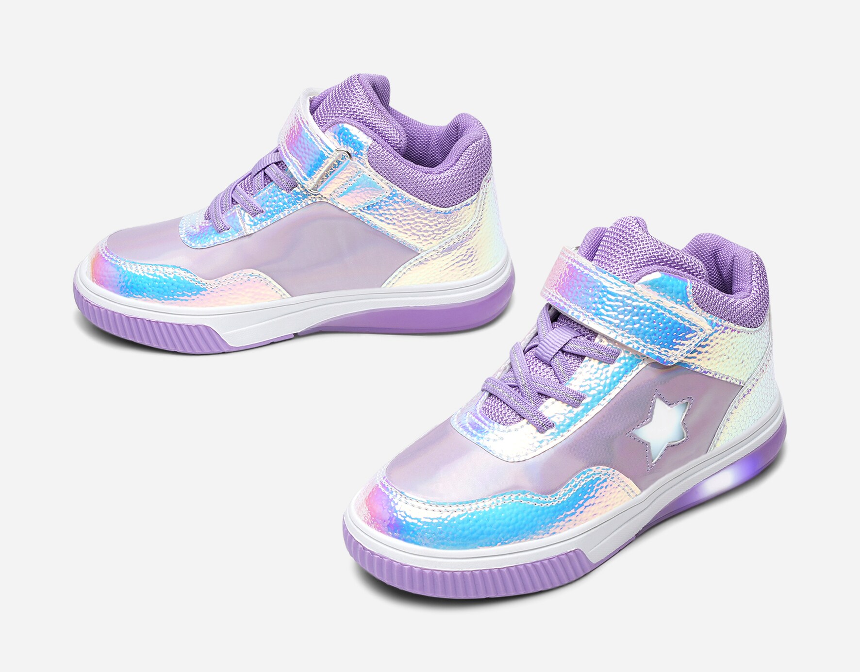 DINSKO, Høye sneakers med blinkende såle Lilla