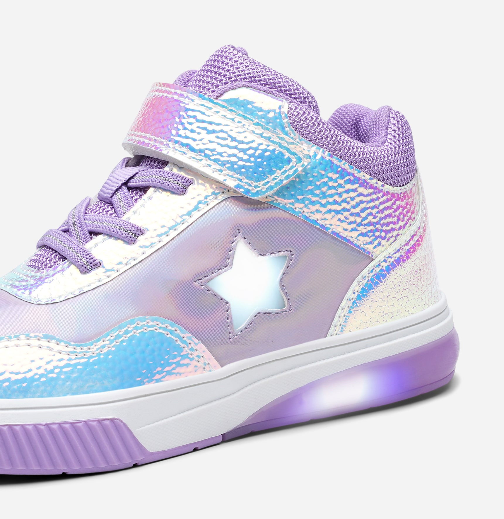 DINSKO, Høye sneakers med blinkende såle Lilla