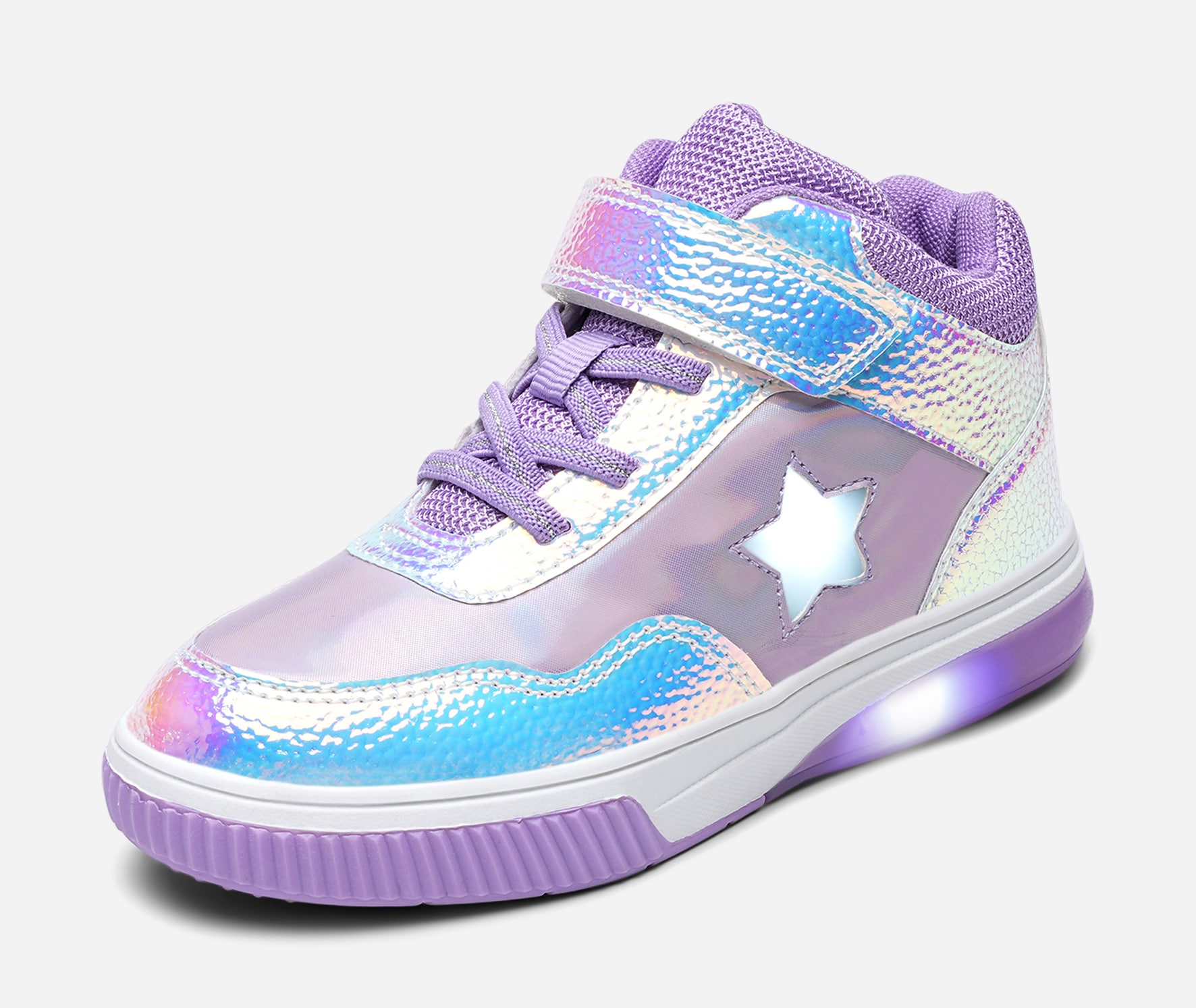 DINSKO, Høye sneakers med blinkende såle Lilla