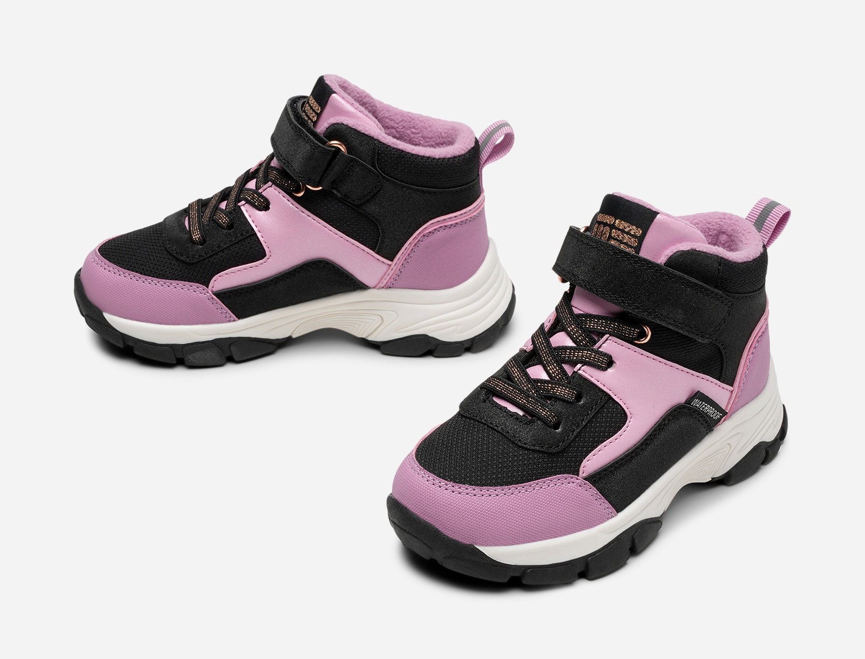 DINSKO, Fleeceforet høy sneakers waterproof Rosa