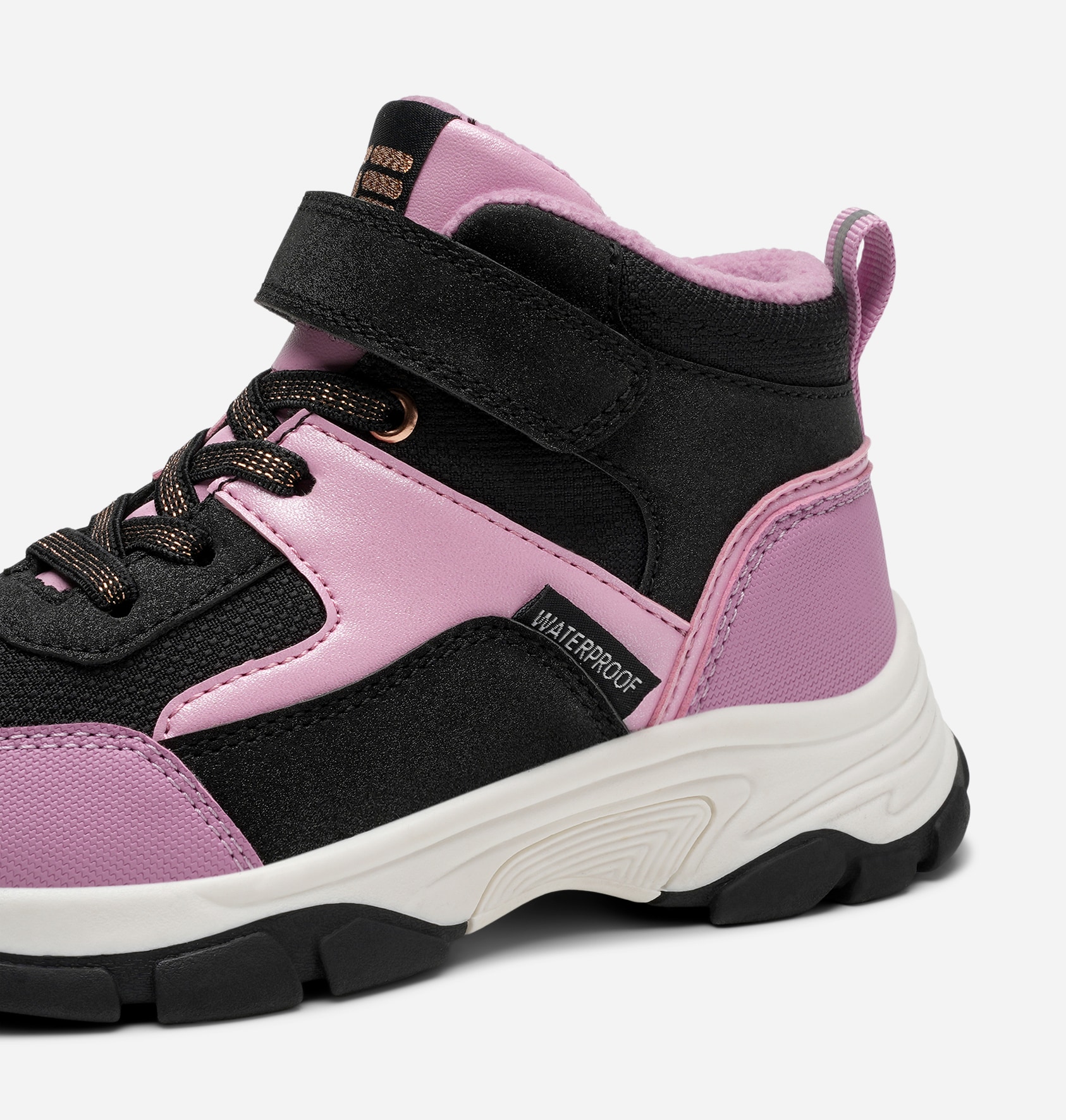 DINSKO, Fleeceforet høy sneakers waterproof Rosa