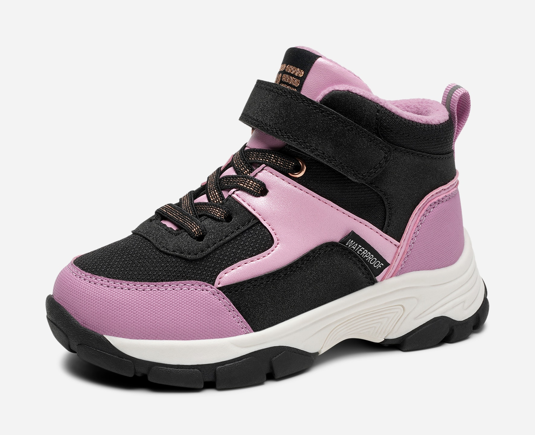 DINSKO, Fleeceforet høy sneakers waterproof Rosa