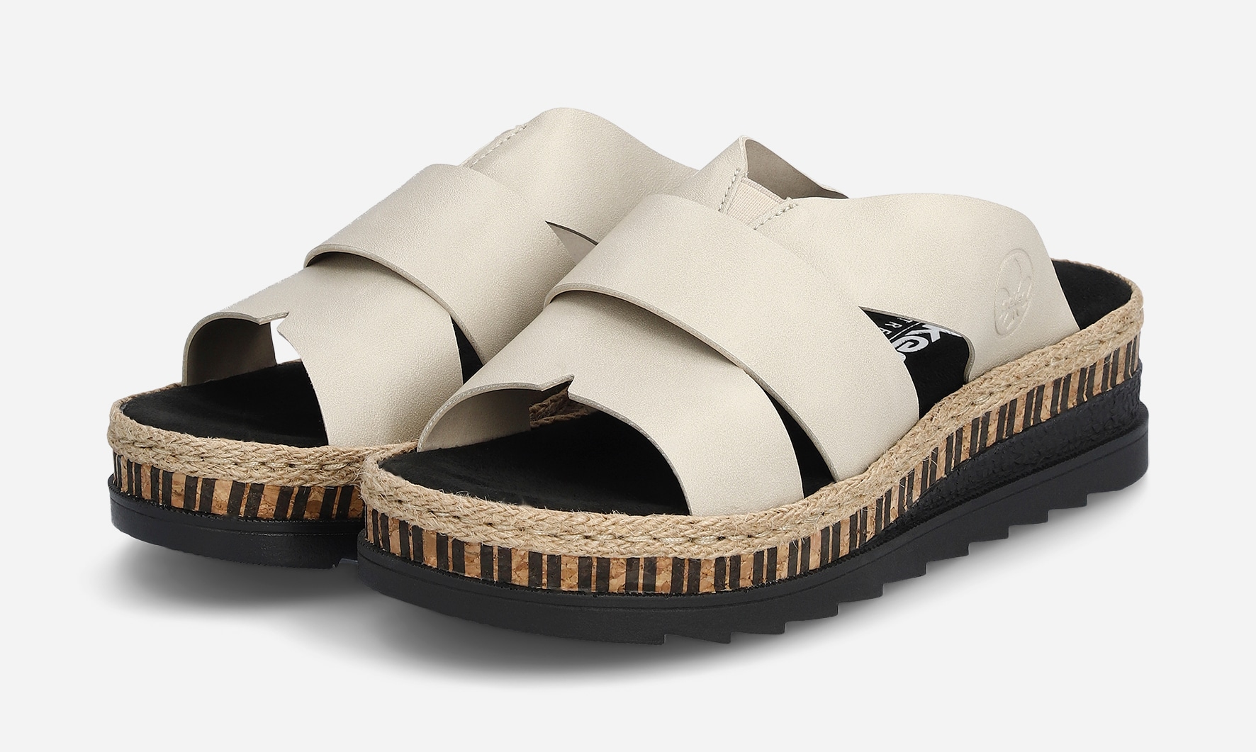 RIEKER, Sandal med reimer Brun