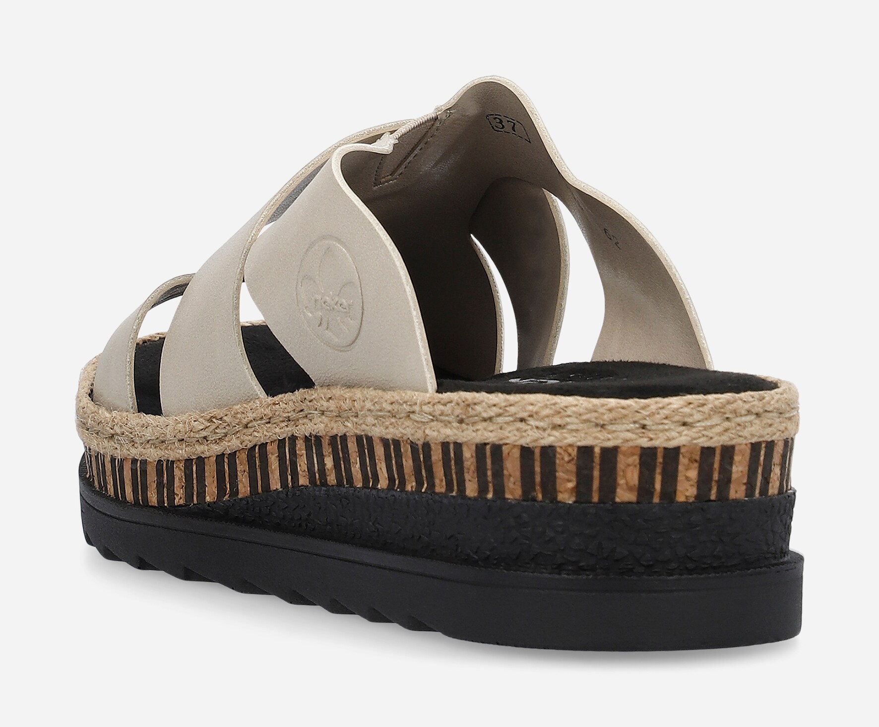 RIEKER, Sandal med reimer Brun