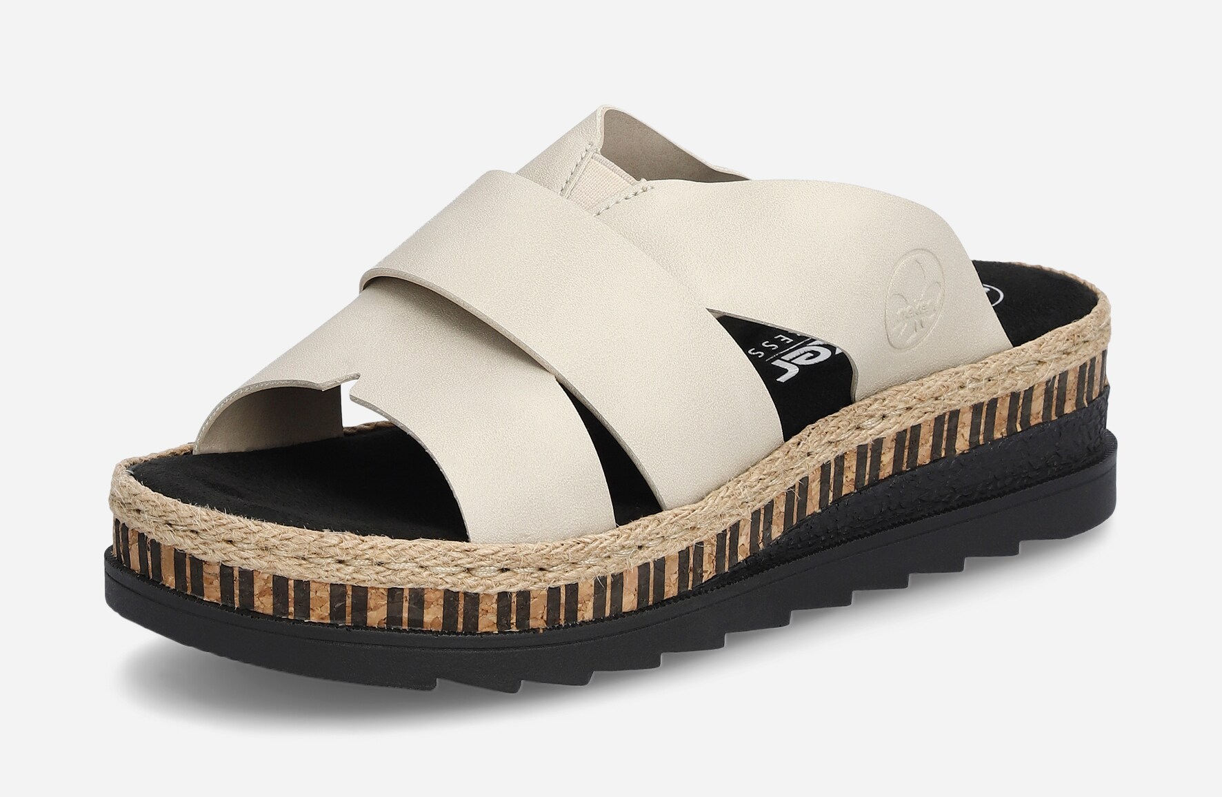 RIEKER, Sandal med reimer Brun