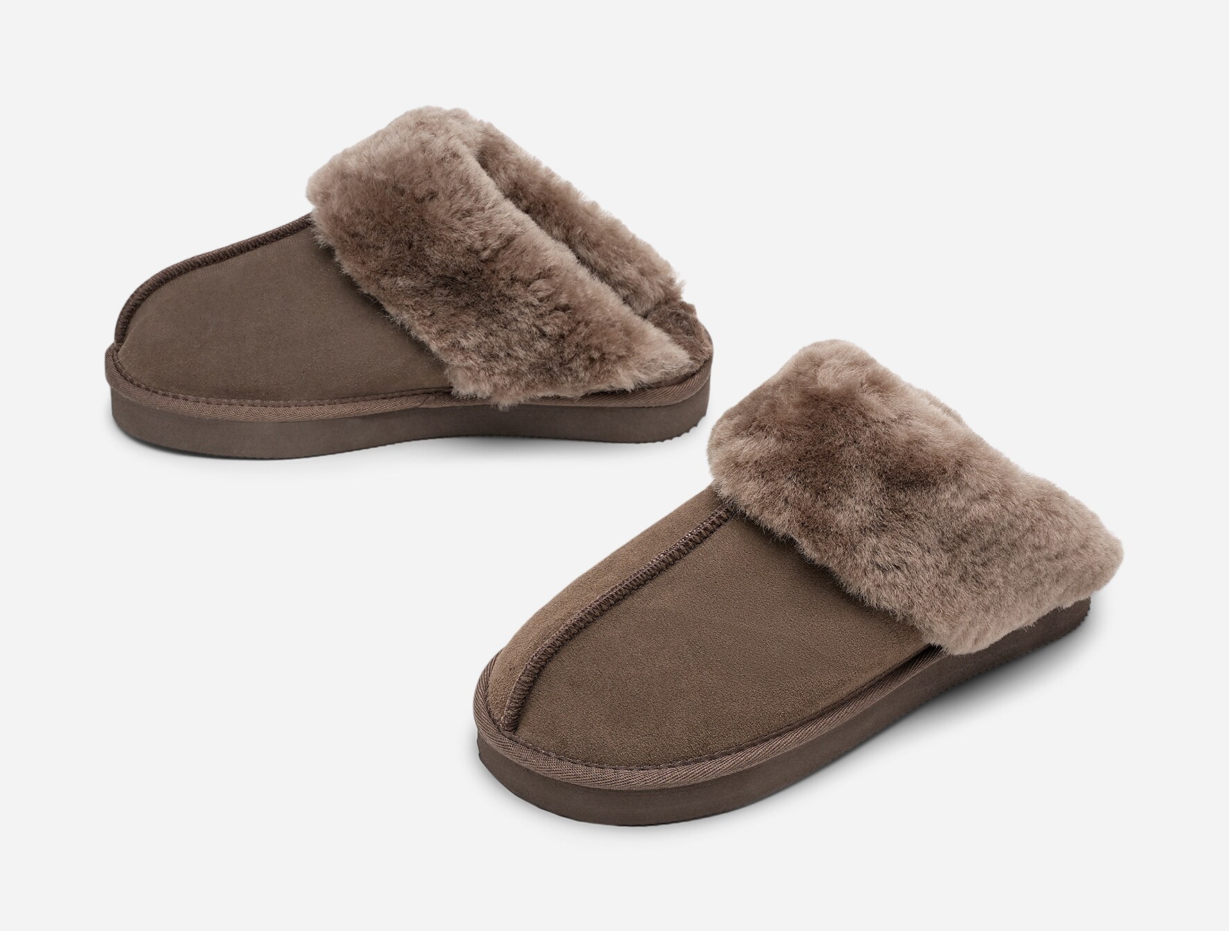 PACE, Skinntøffel Brun