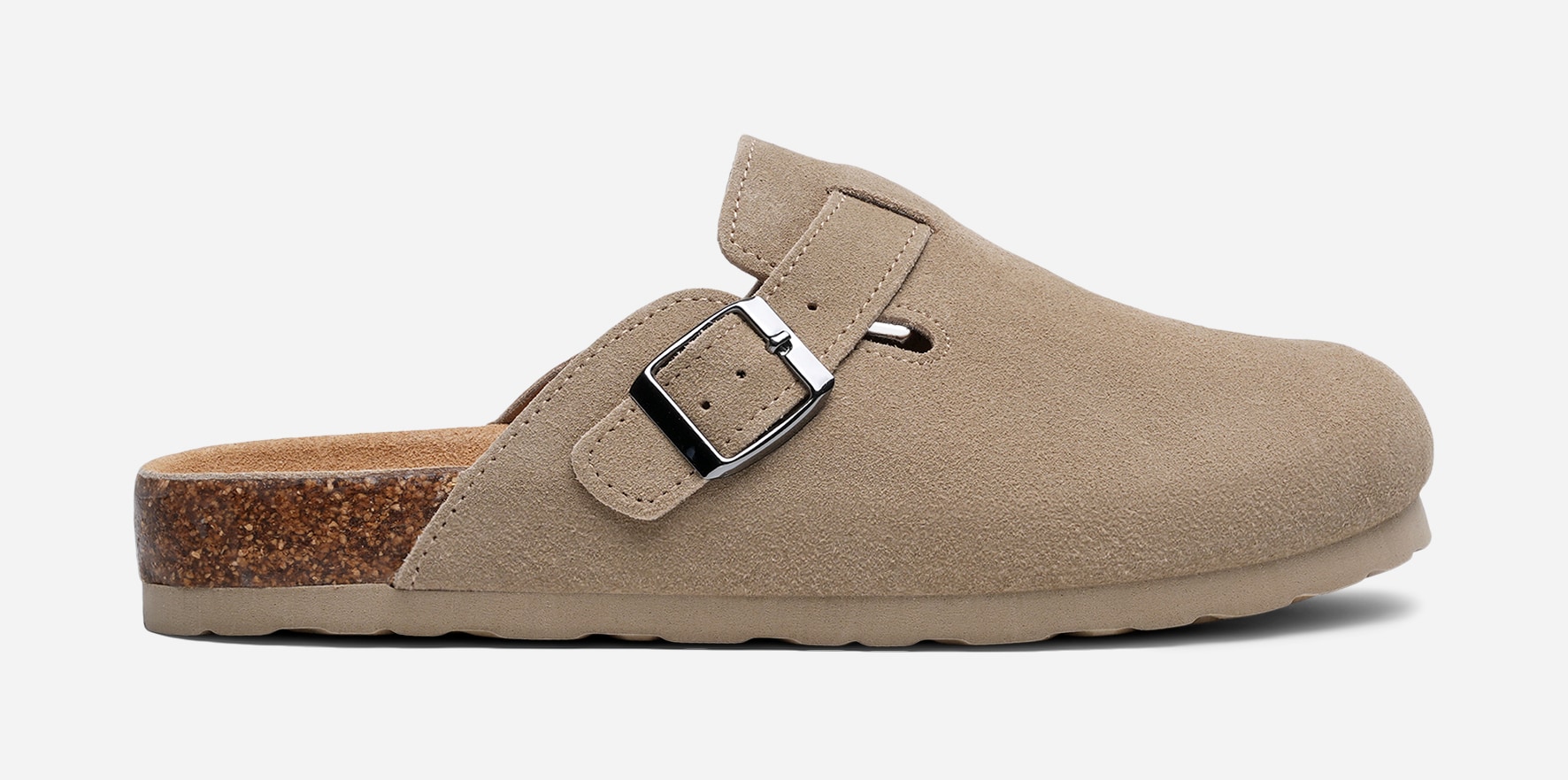 PACE, Skinntøffel Beige