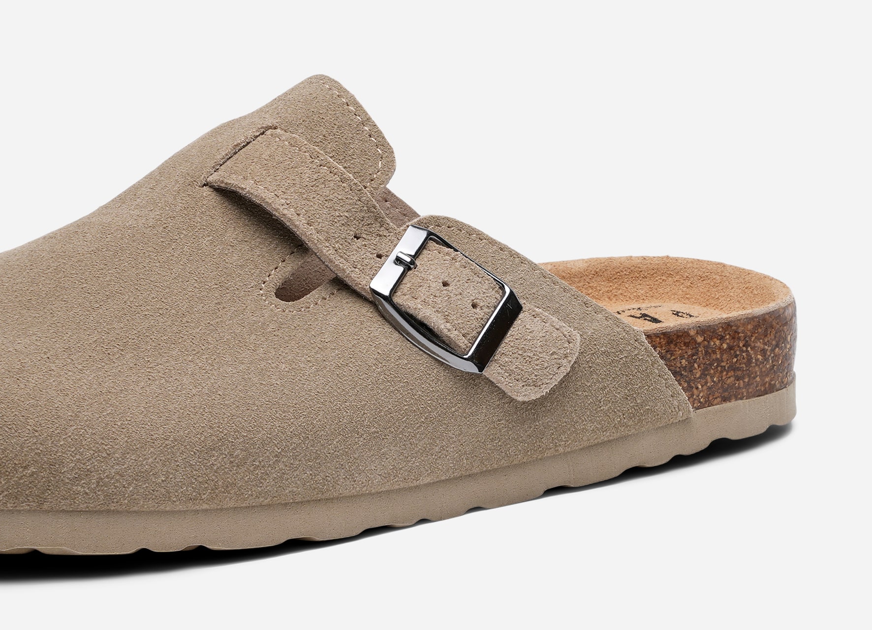 PACE, Skinntøffel Beige