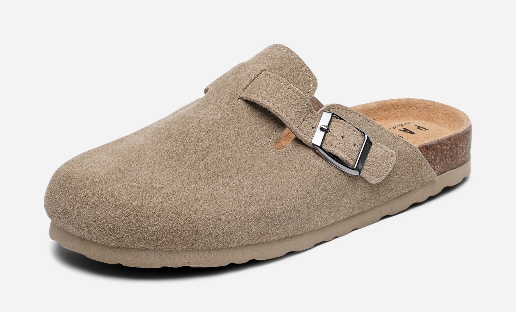 PACE, Skinntøffel Beige