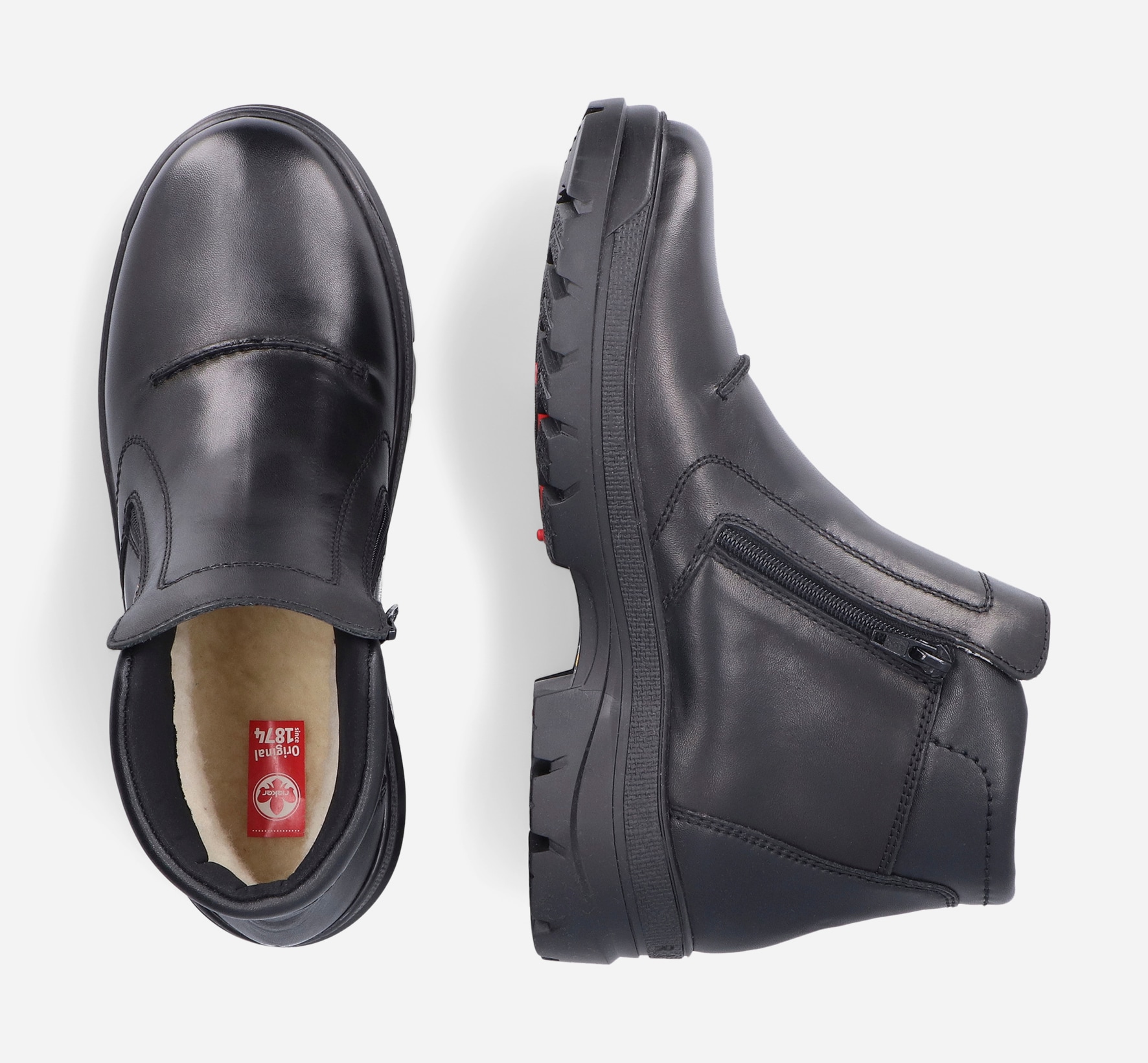 RIEKER, Varmforet boots Sort