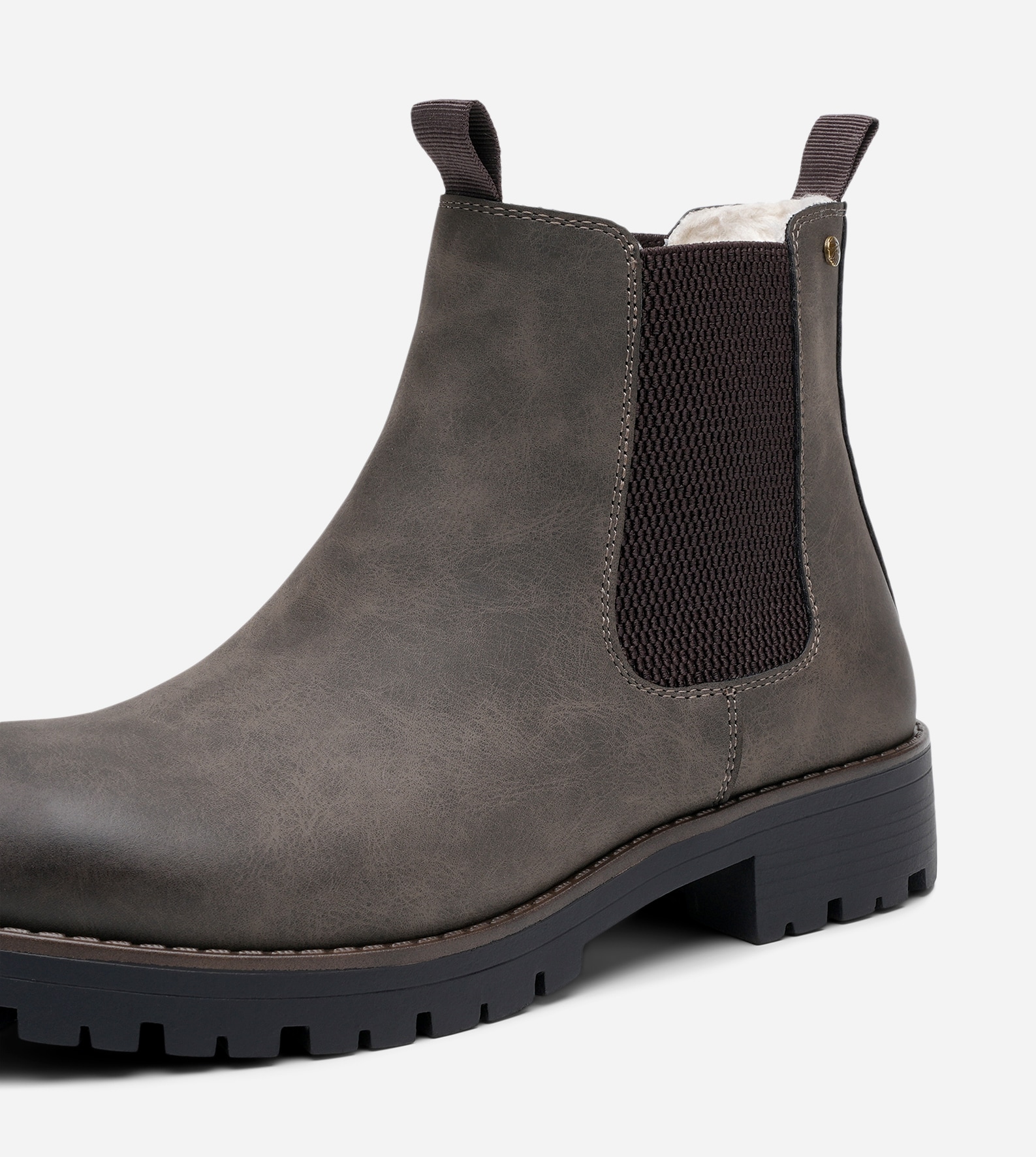 SO ALL, Varmforet chelseaboots Brun