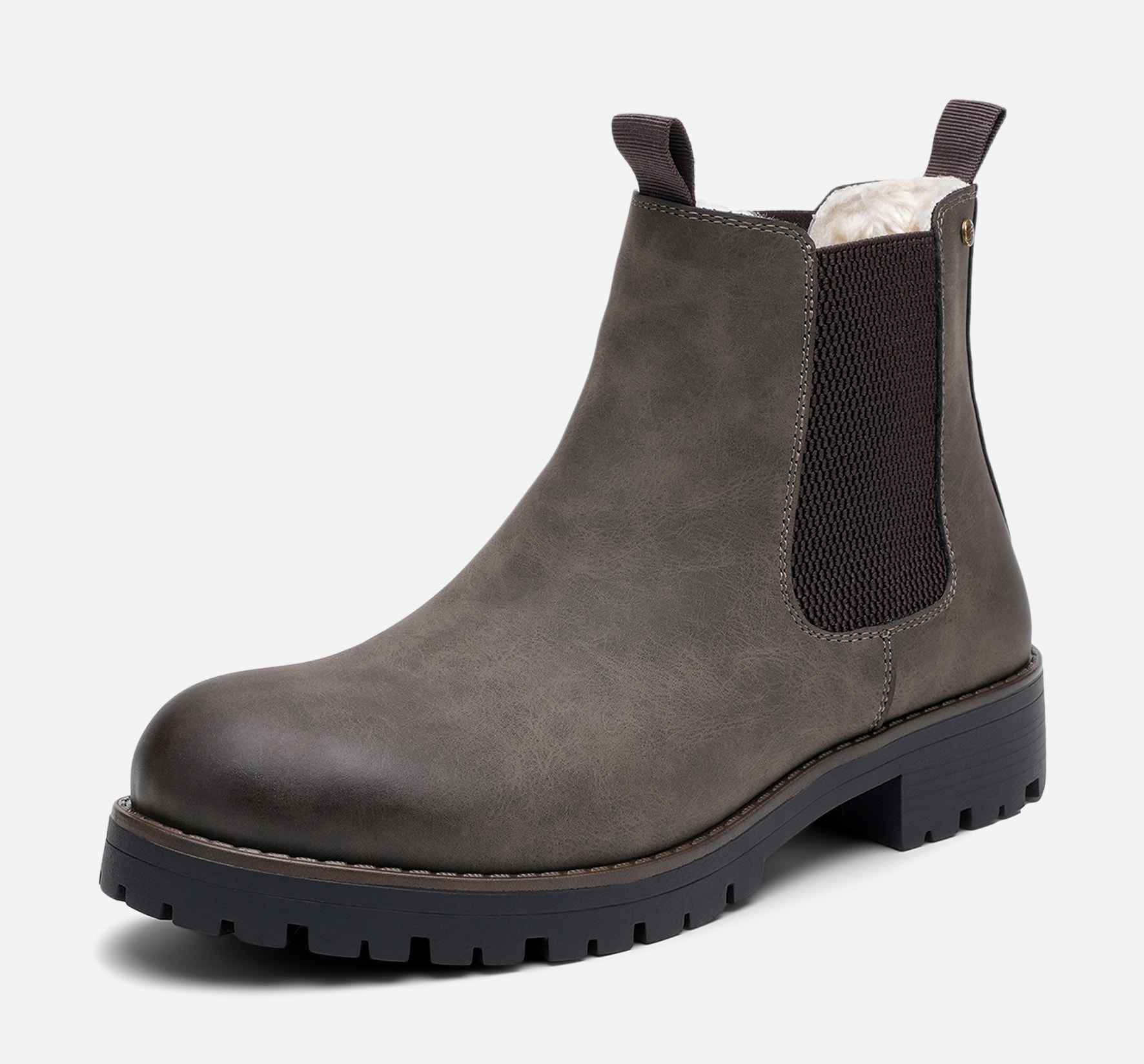 SO ALL, Varmforet chelseaboots Brun