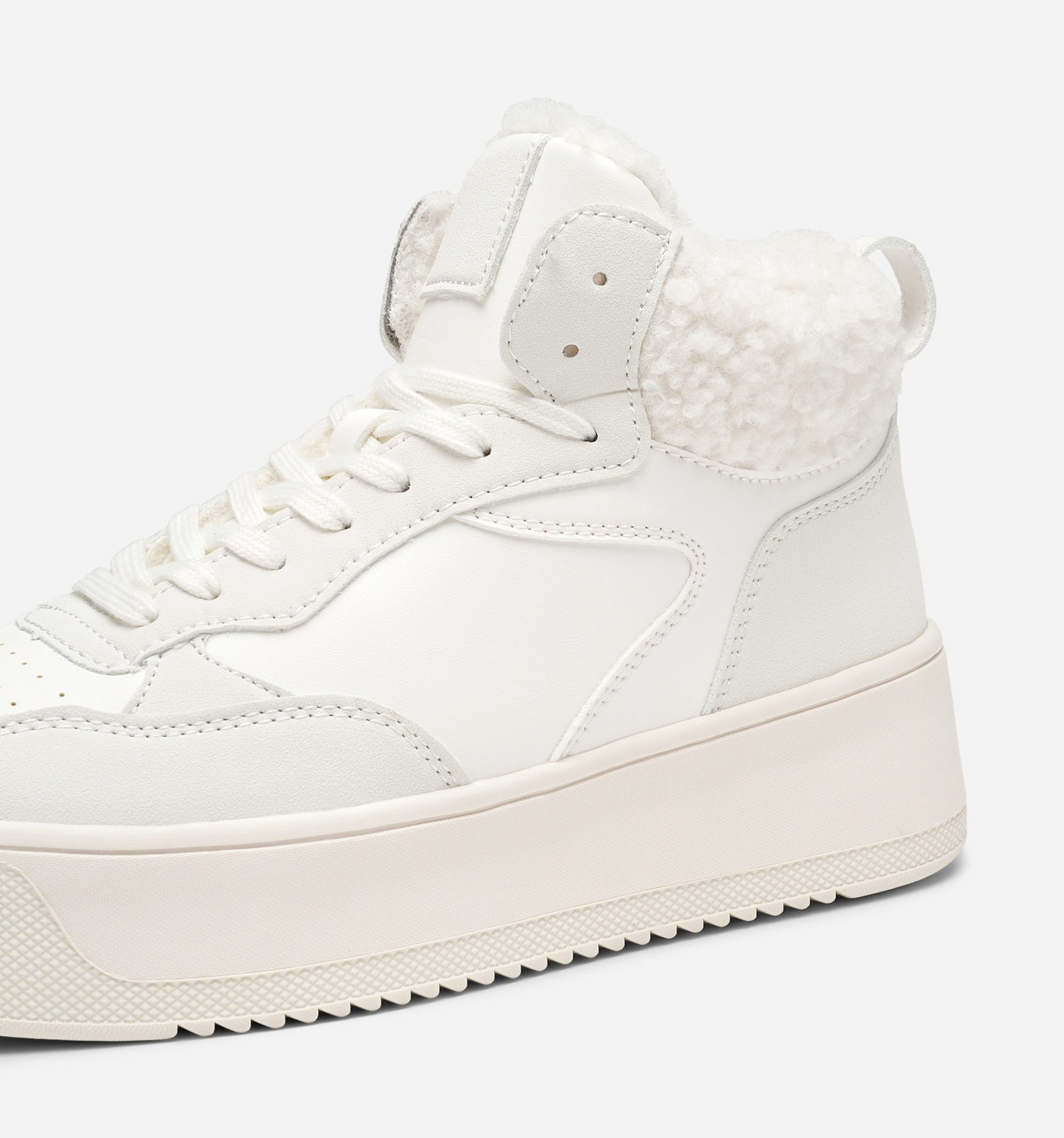 ATTITUDE, Varmforet høy sneakers Hvit