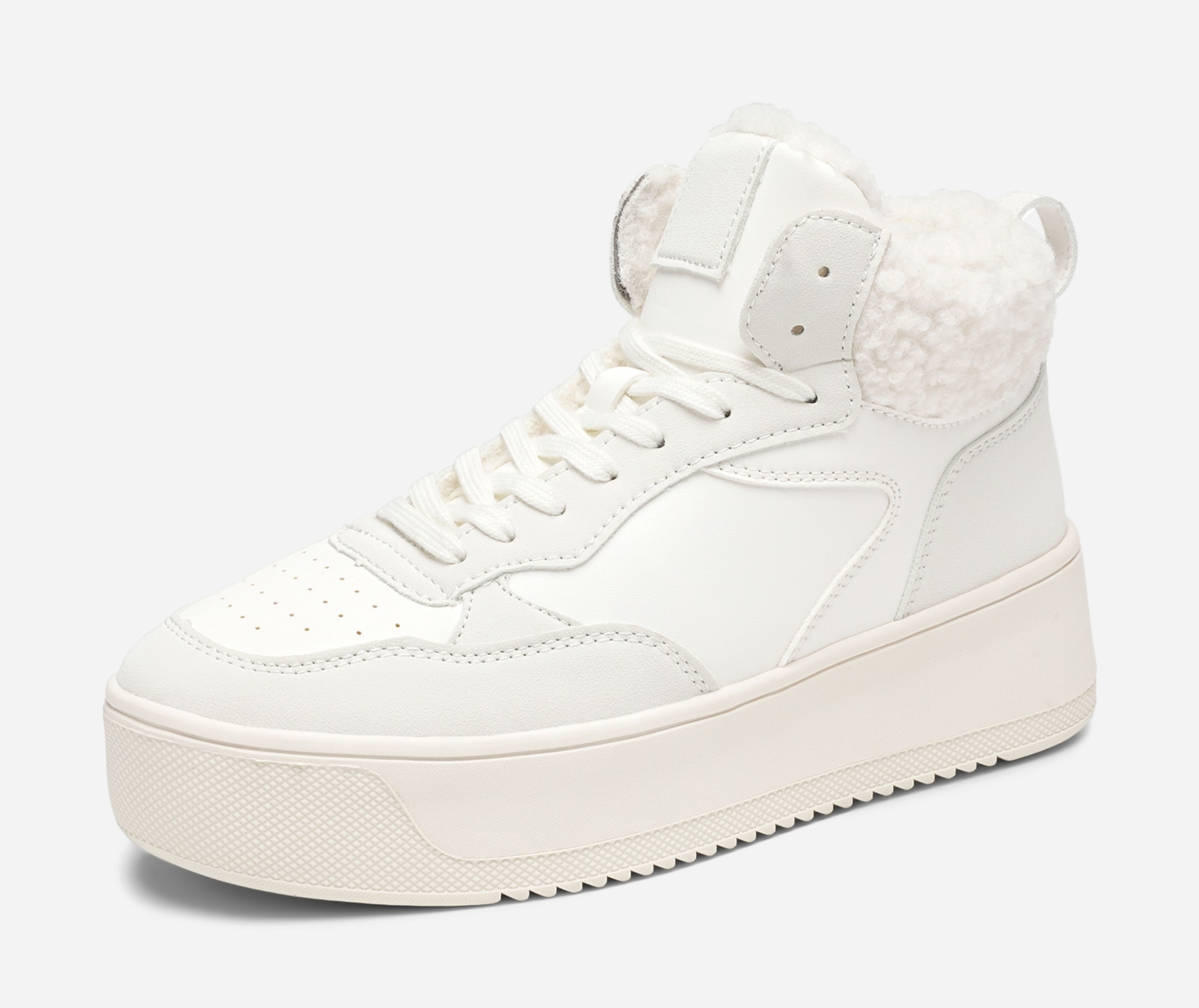 ATTITUDE, Varmforet høy sneakers Hvit